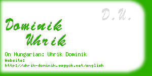 dominik uhrik business card